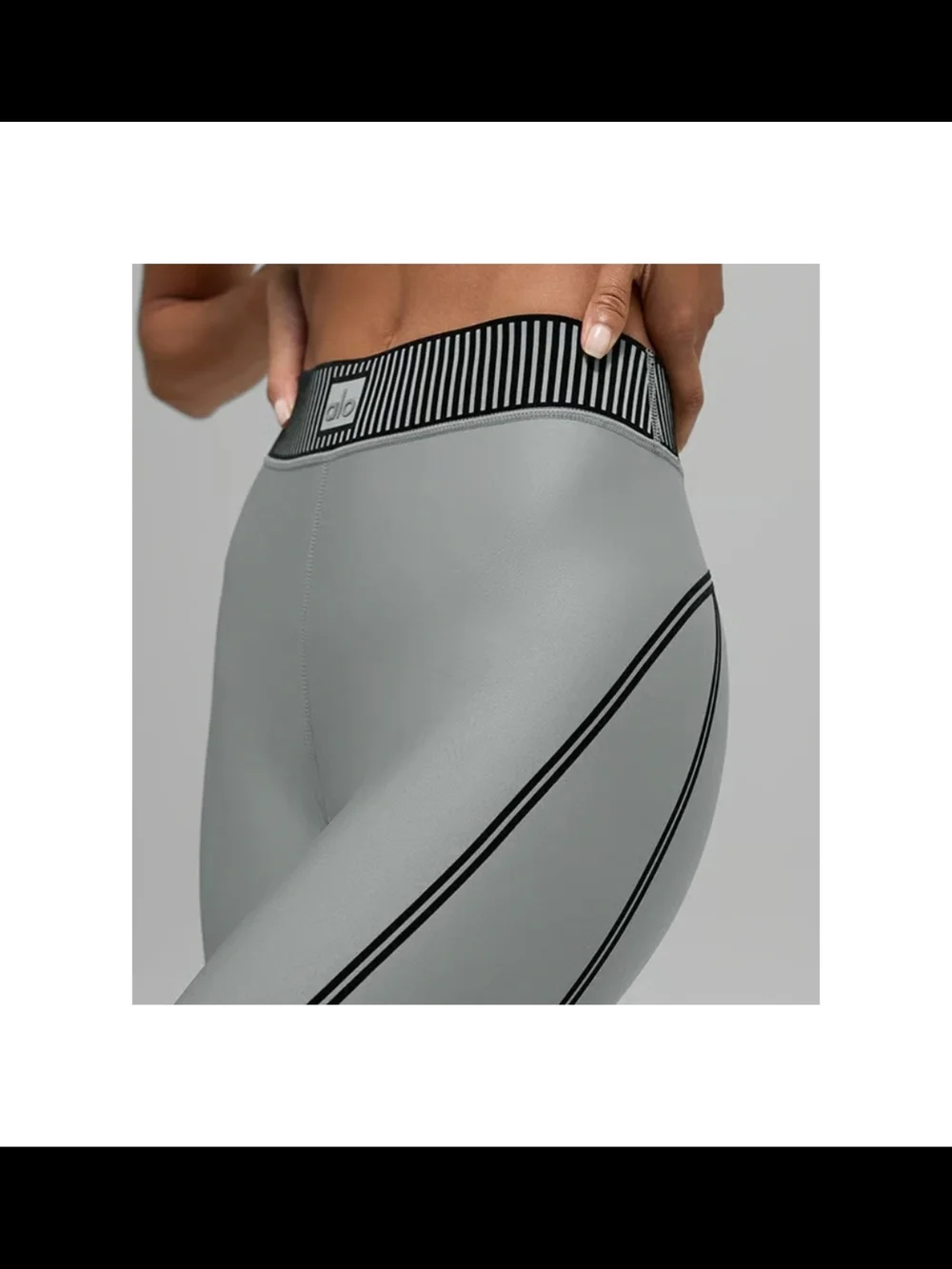 NWT Alo Airlift Line Up High Waist Lunar Grey 7/8 Line Up Leggings Sz S